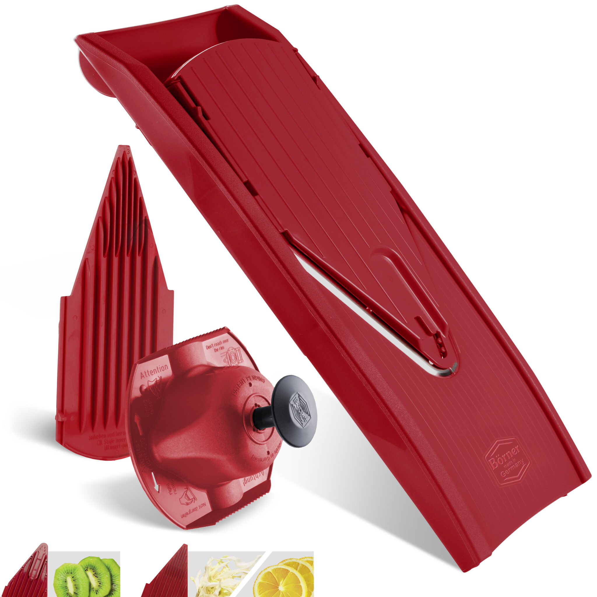 DeBuyer Gemüsehobel „Vantage Mandoline“ – Edelstahl, 4 Julienne-Schneideblätter, 27,9x20,1x10,9 Cm