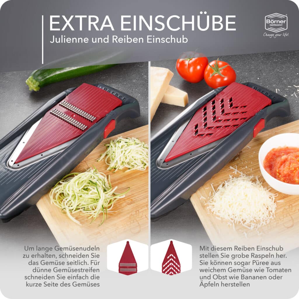 Comparez nos mandolines Börner - Börner Kitchentools - Mandolines en toebehoren