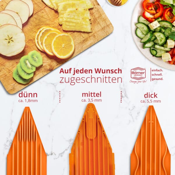 V3 Profi Set orange Küchenhobel Einschübe
