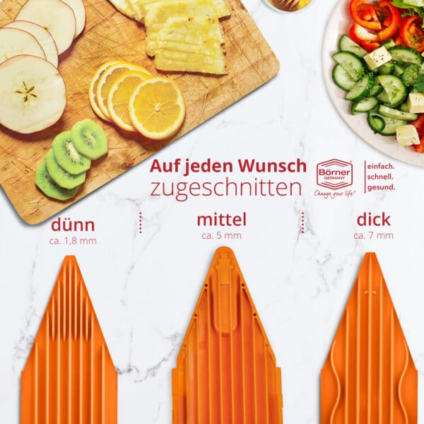 V3 Starter Set orange Küchenhobel Einschübe