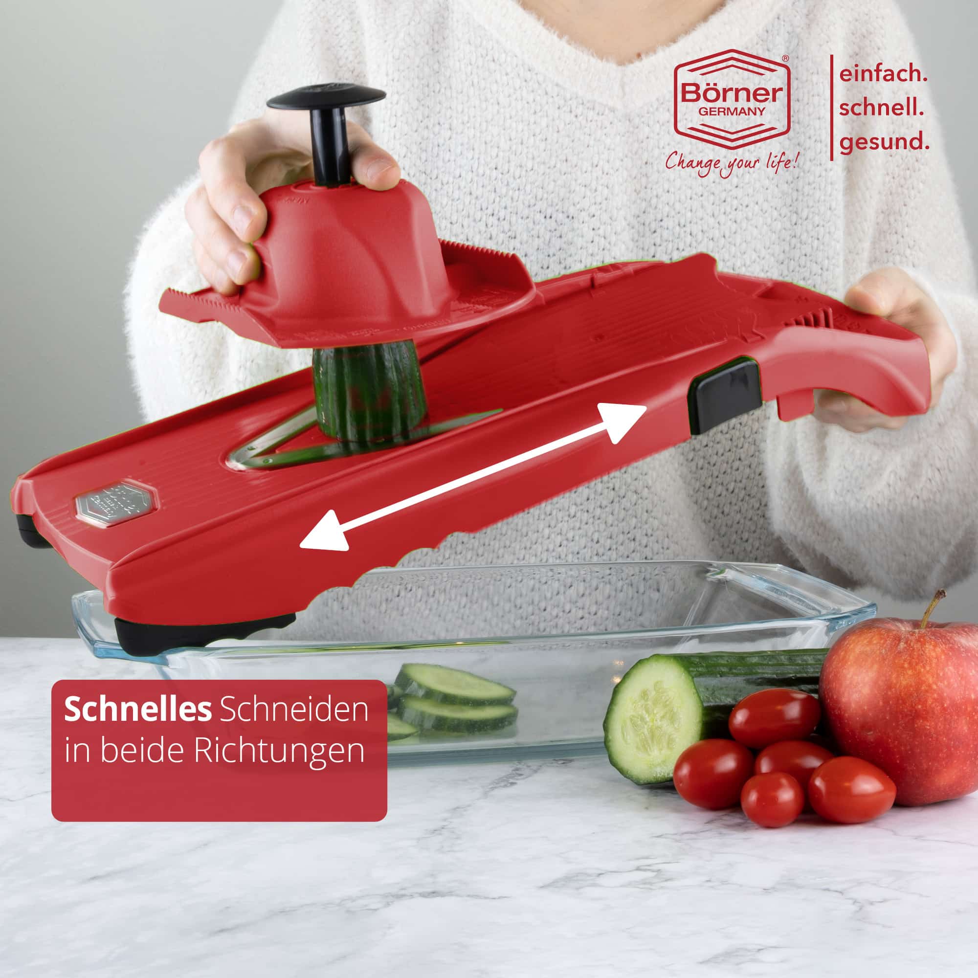 Börner V1 Gemüsereibe Profi Set Gemüsehobel Gurkenhobel Gemüseschneider Kartoffe