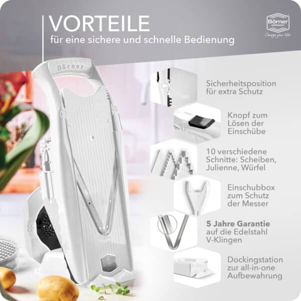 Vorteile des Börner V5 Profi Sets in weiß