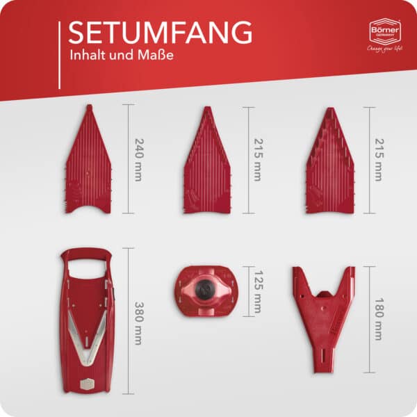 Setumfang des Börner V5 Starter Sets in rot