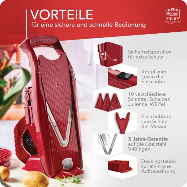 Vorteile des Börner V5 Profi Sets in rot