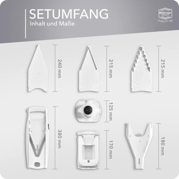Setumfang des Börner V5 Profi Sets in weiß